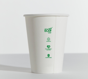 10oz Slim Truly Eco Plain White Cup