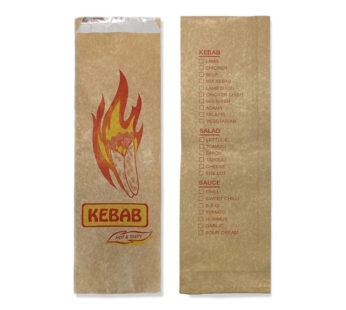 Printed brown Foil Kebab Bag 250pc/pk