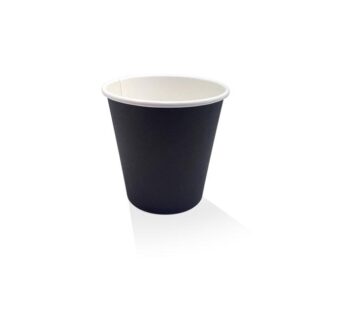 8oz PE Coated black SW cup/One -Lid – Fits – All 1000pc/ctn