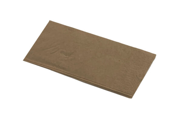 Culinaire 2ply Lunch Recycled Brown Kraft Napkin GT Fold