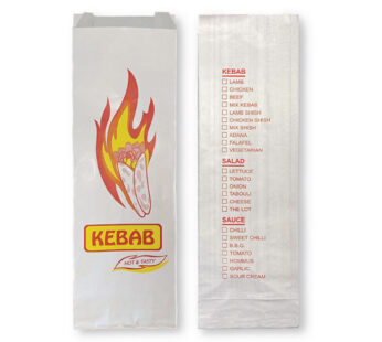 Printed white Foil Kebab Bag 250pc/pk