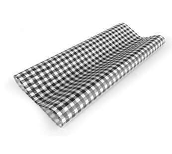 #Greaseproof Paper Gingham Black Large 400 X 330mm – 200/ream