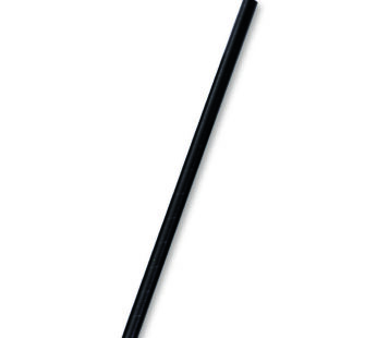 Paper Straw Jumbo- All Black 2500pc/ctn