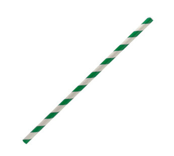 Paper Straw Regular-Green Stripe 2500pc/ctn