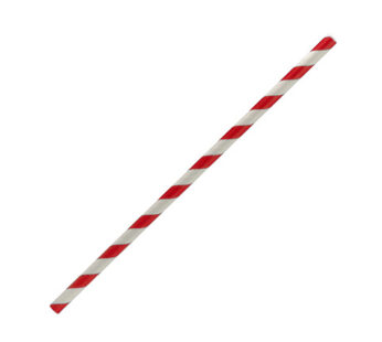 Paper Straw Regular-Red Stripe 2500pc/ctn