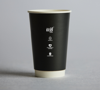 16OZ TRULY ECO DOUBLE WALL BLACK CUP