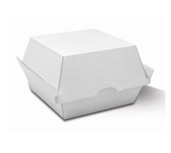 Burger Box / White Corrugated / Plain 250pc/ctn