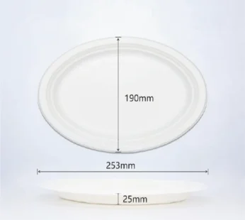 9×7 Sugarcane Oval Plate, 500s