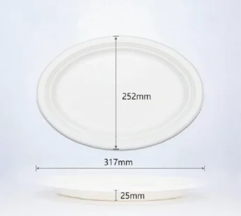 9X11 Sugarcane Oval Plate,500s